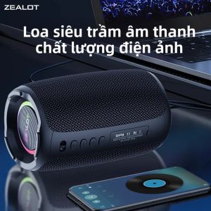 Loa Siêu Trầm Di Động Không Dây ZEALOT S61 20W Với Pin 3000mAh Chế Độ EQ Ghép Nối Kép Chống Nước Ngoài Trời Kết Nối Bluetooth