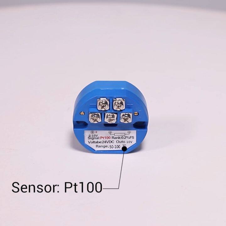 RTD PT100 Temperature Transmitter DC24V Minus 50 ~ 100 degree Output 0-10V