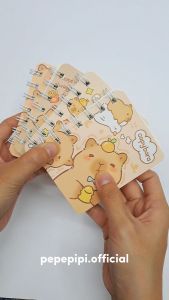 Notebook Spiral A7 Capybara A-4222 BK-1574 Note book Kawat Hard Cover Catatan Saku Agenda Mini Buku