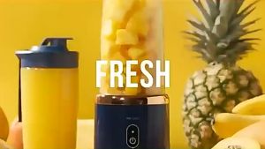 Blender Portable Mini 400ML & Juicer 6 Blades 2400mah Pengisian USB