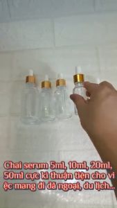 Lọ chiết serum 10ml 20ml 50ml nắp bóp màu trong và nâu