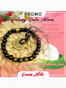 Cuan Hoki Gelang Batu Alam terapi kesehatan Onyx Naga Hitam Mantra Tibet Onyx Hoki Naga Hitam size 8MM bisa di pakai pria & wanita bisa COD
