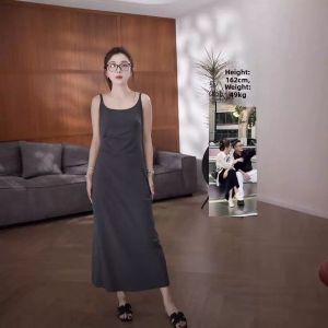 QIAOCHENXIAN | Large Size Sleeveless Knee-length Dress
