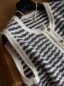 Sleeveless Striped Knit Tank Top