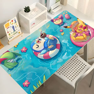 Kawaii Anime P-Pokemon Mở Rộng Miếng Lót Chuột 100X50Cm Cao Su Chống Trơn Trượt Bàn Chơi Game Cho Văn Phòng Bàn Phím Máy Tính Phụ Kiện