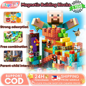 Magnetic Building Blocks Set Educational for Kids Safe ABS Plastic Puzzle Assembly Toy for 3+ Years