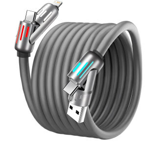 4-IN-1 240W USB Type C To USB C Cable PD Fast Charger Wire For iPhone 17 Pro Max 11 iPad Xiaomi Samsung Tablet 1.5M Data Cord