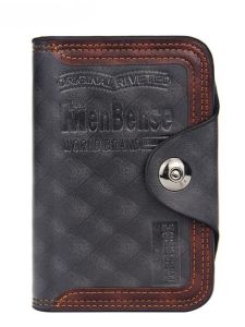 Menbense New Mens Wallet Short Fashion Fashion Enterprise Bag Large Capacity Magnetic Snap Tri-Fold Mens Wallet