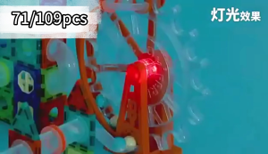 71/109PCS Magnetic Tiles Toy Marble Run with Ferris Wheel 5.5x5.5cm Mainan Budak Kids Gift