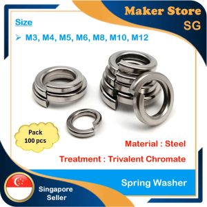 Steel Spring Washer M3 (Pack : 100 pcs)