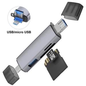Bộ Chuyển Đổi Đầu Đọc Thẻ Nhớ Type C Sang USB/Micro USB SD TF Cho PC Laptop Đầu Đọc Thẻ Nhớ Thông Minh Đa Năng Trong 1 Phụ Kiện Bên Ngoài