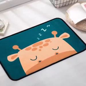 (E7 STORE) 40*60CM Cartoon Floor Mat Home Living Room Bathroom Anti Slip Floor Mat Water Absorption Carpet Velvet 卡通防滑地垫厕所房间地毯
