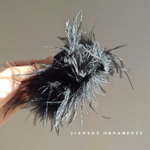 Kẹp Tóc Lông Vũ Cao Cấp Ở Phong Cách Zhang Yuexin Tinh Khiết Desire INS Cảm Giác Kẹp Tóc Cao Cấp Cho Tổ Chim Và Kẹp Cá Mập