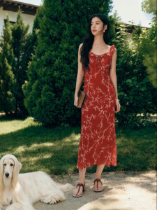 SEIFINI | Vintage Floral Halter Dress Summer