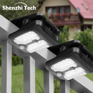 30 LED Solar Garden Outdoor Lights Clip Light Waterproof Motion Sensor Camping Lamp Rechargeable for Landscape Outdoor Wall Deco