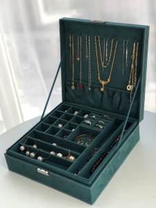 Hộp Đựng Trang Sức Mới Cỡ Lớn Tinh Tế Hộp Đựng Vòng Tay Dây Chuyền Nhẫn Trang Sức Cổ Điển Thời Trang Phụ Kiện Thời Trang Hộp Đựng Trang Sức