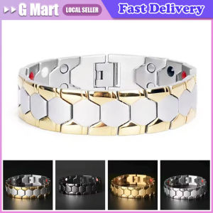 Minimalist Arrow Design Titanium Steel Bracelets Mens Hematite Magnetic Therapy Bracelet Men Bracelet Magnetic Alloy Therapy Bracelet Hexagon Luster Sleek Link Bangles Detachable Therapy Bracelet Daily Jewelry Gift