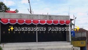 BENDERA BACKGROUND PANGGUNG 8 METER (10 GELOMBANG)