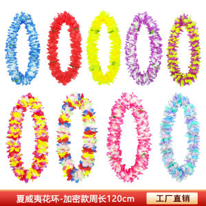 Hula Skirt Dance Performance Thickened Encrypted Hawaiian Flower Ring Neck Hanging Glowing Stage Award Ceremony Neck Ring