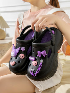 Sanrio Themed Womens Summer Flip Flops Heightening Childrens Outdoor Beach Sandals Comfortable Breathable Slip-On Shoes