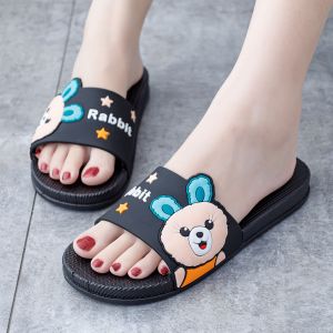 Dép Đi Trong Nhà Mùa Hè Cho Nữ Dép Đi Trong Nhà Bằng PVC Chống Trượt Đế Mềm Dễ Thương Hoạt Hình Đế Ngoài Bằng PVC