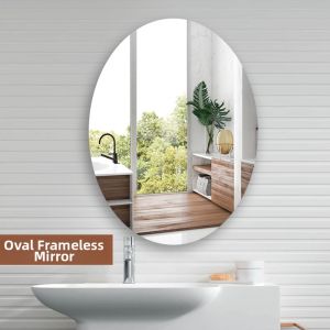 Minimalist Wall-Mounted Frameless No-Drilling Bathroom Mirror