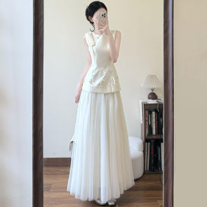 YIFANSHI | Autumn New Arrival White Tulle Flared Skirt