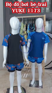 Bộ Đồ Bơi Bé Trai Gym Thể Thao Ngắn Tay YUKE-1173 Mềm Mại