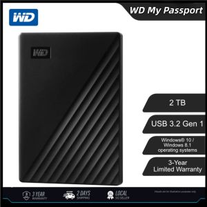 ของแท้ WD หนังสือเดินทางของฉัน1TB 2TB 4TB 5TB 6TB ฮาร์ดดิสก์ภายนอกสีดำ | USB ถ่ายโอนความเร็วสูง3.0 | การออกแบบขนาดกะทัดรัด | สำหรับพีซี