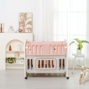 RaaB Family™ Glucklich Series Baby Cot Baby Crib Non toxic Multifunctional Cradle Cot Large Storage Space