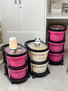 เก้าอี้ทำงานพร้อมตู้จัดระเบียบได้เคลื่อนที่ได้พร้อมล้อ ชั้นวางของหลายชั้นสำหรับโต๊ะทำงาน ชั้นวางของแบบเปิดด้านหน้า