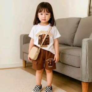 Setelan Anak Perempuan dan Laki Laki Karakter Anomali Tung Tung Sahur Usia 1-10 Tahun