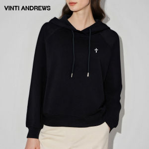 High-End Red Hoodie Womens Loose and Comfy Pullover
