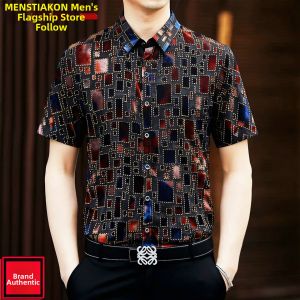 Menstiakon | Fashionable Summer Lace Golden Velvet Dad Floral Shirt