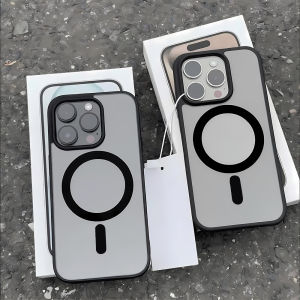 Luxury Transparent Magnetic Phone Case For iPhone 17 Pro Max 16 15 14 13 12 Pro 11 Matte Shockproof Wireless Charging Soft Cover