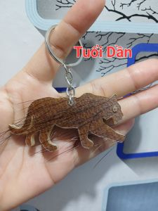 Móc khóa da trâu tuổi Dần
