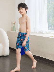 High Elasticity Childrens Swimming Trunks Boys Five-Point Thermal Quick-Dry New 2024 School Boys Swimming Shorts