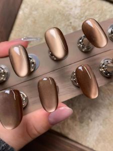 เล็บใส่ได้แบบมืออาชีพในช่วงฤดูร้อน สีตาแมว เบเกอรี่ ทำจากมือ แผ่นติดเล็บแห้ง ทนน้ำได้ แผ่นติดเล็บที่ให้ความงามแบบลำลอง