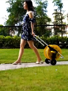 20M-70M Heavy Duty Garden Hose Reel Trolley 1/2 Inch PVC Water Pipe Holder for Car Wash & Irrigation