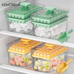 68 Grids Ice Cube Tray with Lid & Storage Box Reusable Easy Release Ice Mold for Freezer Ice Making Push-Release Ice Cube Tray