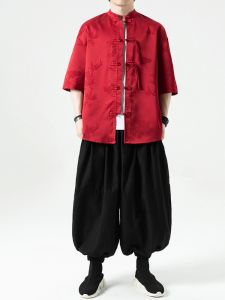 JIARONG | Elegant Wedding New Chinese Style Mens Hanfu Shirt Large Size