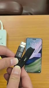 240W USB C Fast Charge Cable Foldable Phone Stand Holder Data Wire Aluminum Alloy Shell Braided Cable for iphone 17 16 Laptop PC