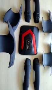 Outer Hendel tangki  Hitam Doff  list merah Xpander Smart Key 2016 sampai 2025 model cmi