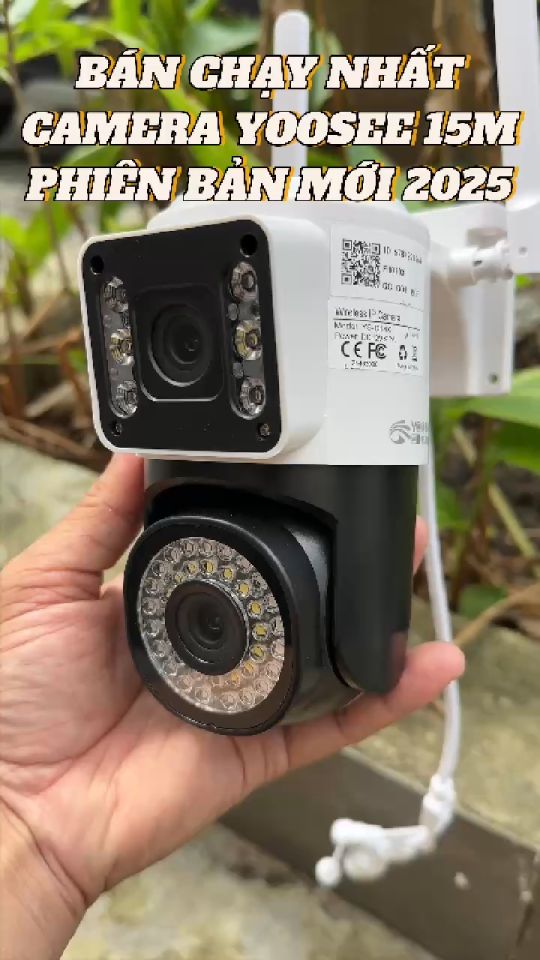 Camera YOOSEE 2 Mắt Mới Nhất 2025 PRO 15.0MPX Xoay 360 Độ- Xem 2 Vị Trí Khác Nhau Trên 1 Camera- Đàm Thoại 2 Chiều- Báo Động Chống Trộm- Ban Đêm Có Màu- Wifi Không Dây Ngoài Trời