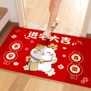 Modern Chinese Style Entrance Mat Anti-soil Dirty Dustproof Wear-resistant Doorstep Welcome Cat Carpet for New Home Moving