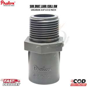 Sock Drat Luar (SDL)3/4" x 1/2 inch AW PRALON/SDL 3/4" x 1/2 inch PVC /Valve Socket / Sock Drat Luar