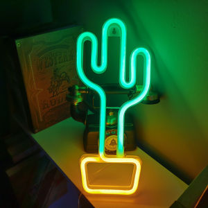 Xương Rồng Neon Ký USB/Chạy Bằng Pin Đèn Xanh Trang Trí Chữ Đèn Ngủ Cho Phòng Ngủ Đám Cưới Sinh Nhật Trang Trí Tường