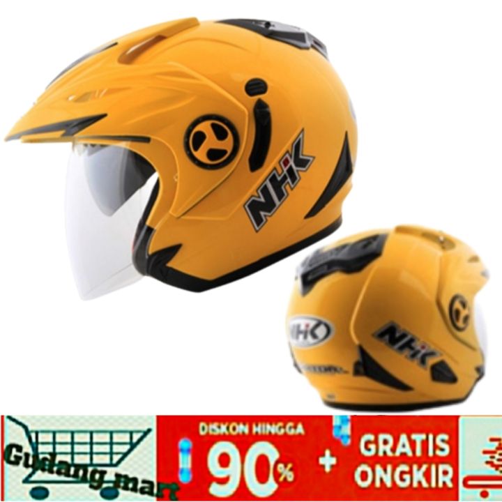 Helm NHK Aviator Dobel Visor Official NHK World Helm Cowok / Helm Cewek