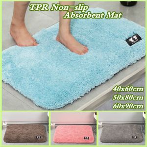 Luxury Absorbent Floor Mat TPR Non-Slip Bottom Bathmat Soft Microfiber Bathroom Carpet