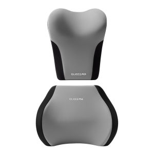 QUEES | Neck and Lumbar Support Car Headrest and Lumbar Cushion